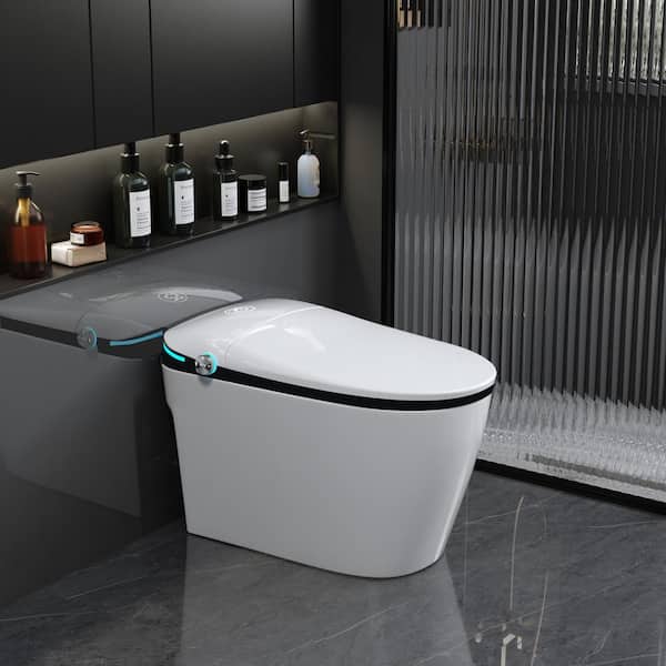 JimsMaison Elongated Bidet Toilet with LED Display and Heated Seat