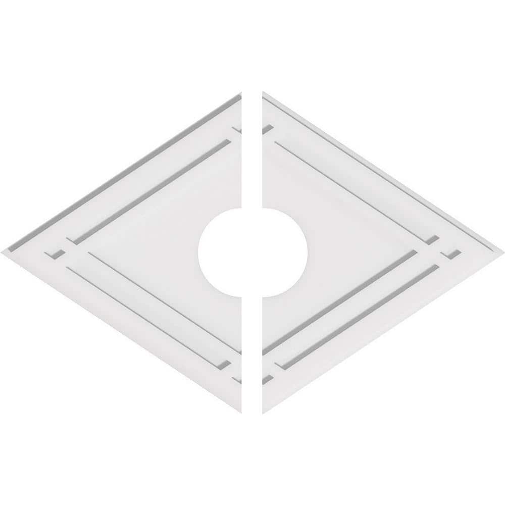 38 in. W x 25-3/8 in. H x 7 in. ID x 1 in. P Diamond Architectural Grade PVC Contemporary Ceiling Medallion (2-Piece) price history on PriceWatchPro