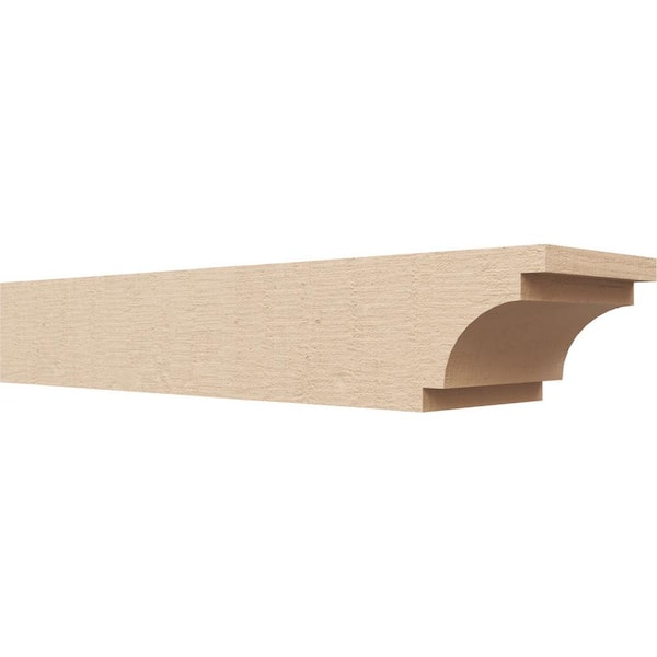 Ekena Millwork 6-in. x 4-in. x 24-in. Mediterranean Woodgrain, Primed Tan Timberthane Polyurethane Rafter Tail Brace