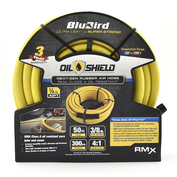3/8 in. x 50 ft. Heavy Duty Rubber Air Hose