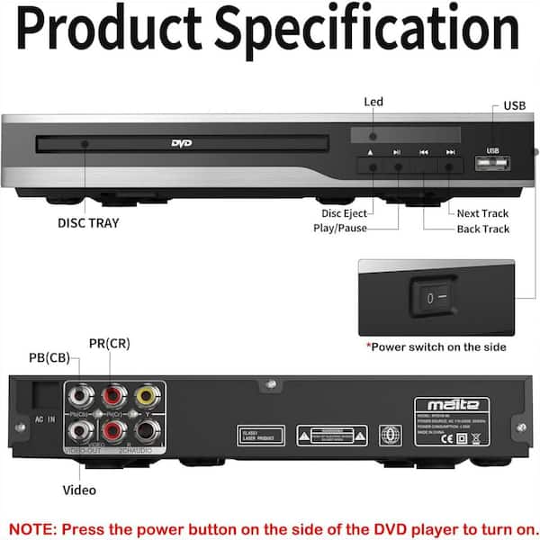 Yichuhaoxi Region-Free DVD Player-Supports NTSC/PAL USB 128GB
