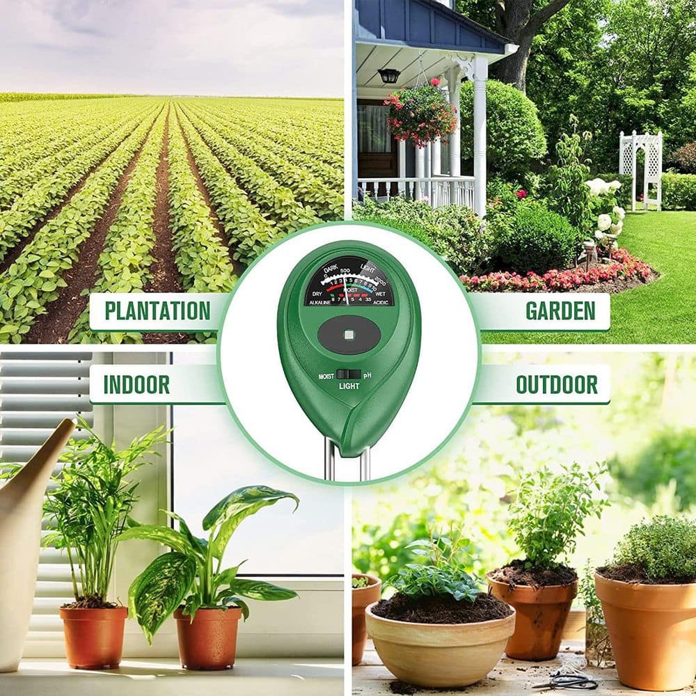 Green Digital 3-in-1 Soil Tester Kit for Indoor/Outdoor Use