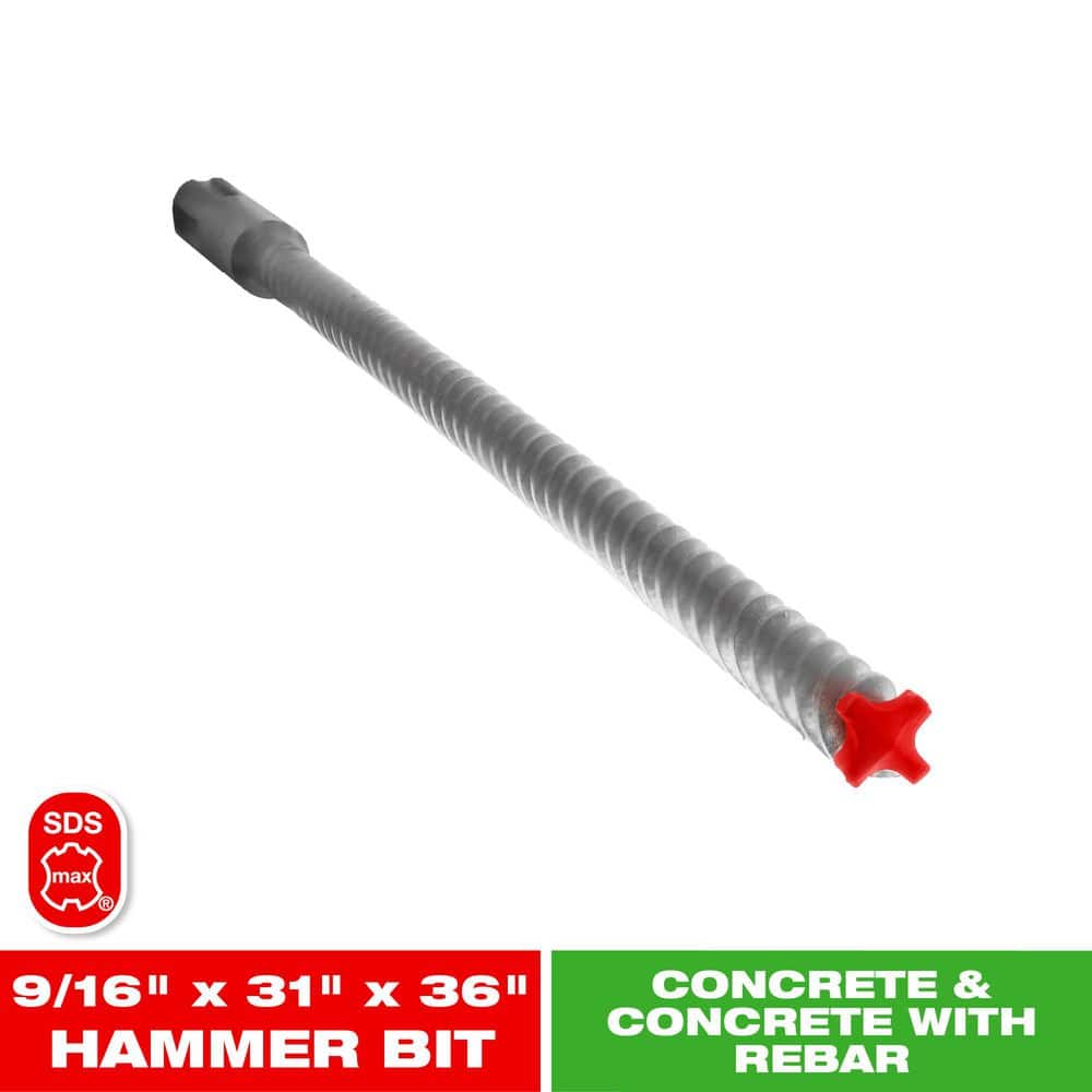 9/16 in. x 31 in. x 36 in. Rebar Demon SDS-Max 4-Cutter Full Carbide Head Hammer Drill Bit (1-Piece) price history on PriceWatchPro
