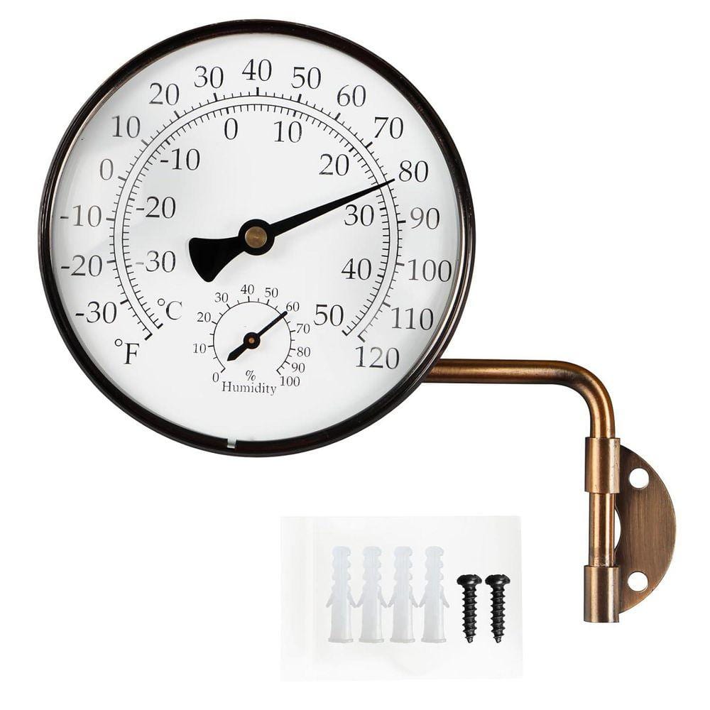 Perel Aluminium Wandklok Met Thermometer & Hygrometer 35,5cm cijfers Perel Aluminium Wandklok Met Thermometer & Hygrometer 35,5cm cijfers