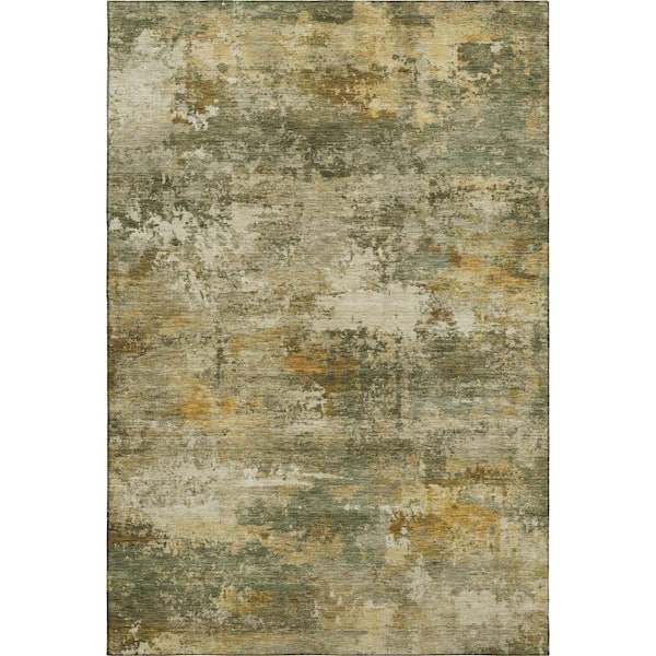 Mayfield Premium Machine Washable Abstract AMF2368 Sage 10 ft. x 14 ft. Area Rug