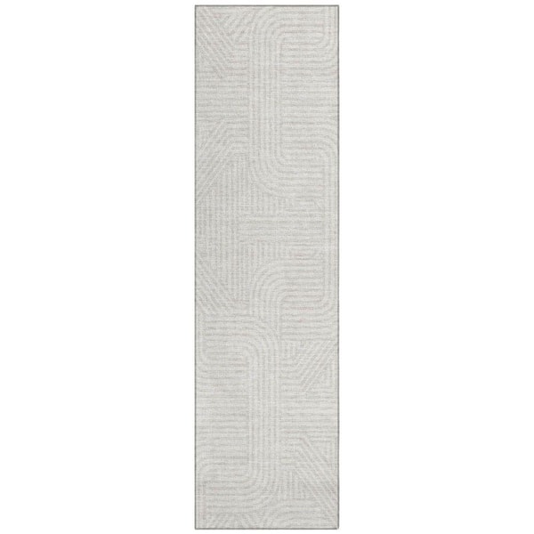 Chantille Machine Washable Indoor/Outdoor Abstract ACN917 Ivory 2 ft. 3 in. x 7 ft. 6 in. Area Rug