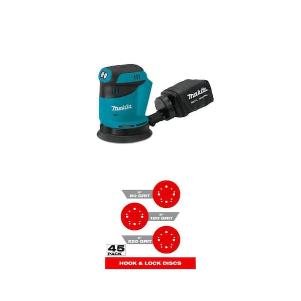 18V LXT 5 in. Cordless Random Orbit Sander (Tool-Only) with 5 in. Sanding Disc (80, 120, 220-Grit) (45-Pack)