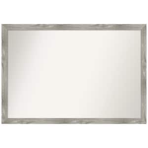 Dove Greywash Square 38.5 in. W x 26.5 in. H Rectangle Non-Beveled Framed Wall Mirror in Gray