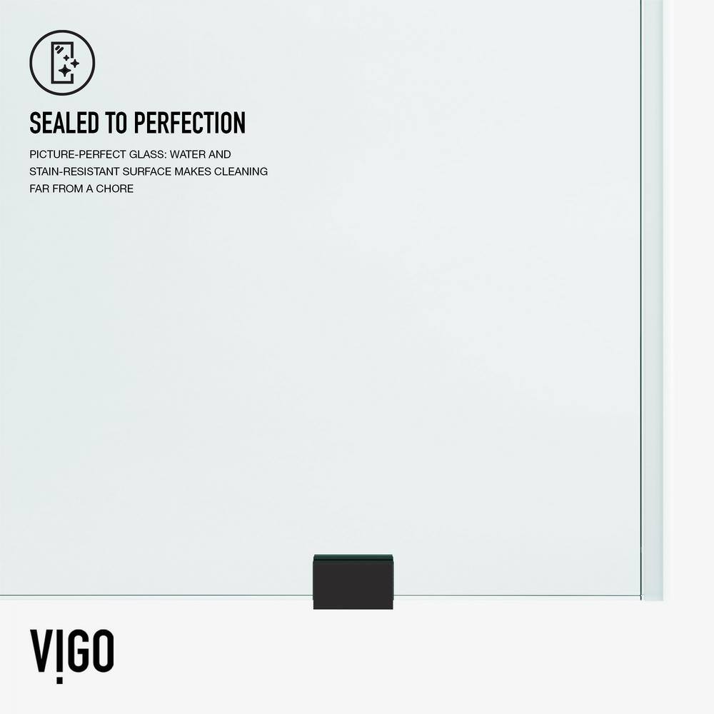 Elan 56-60" Matte Black Frameless Sliding Tub Door with Laminated Glass