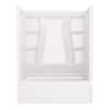 Delta Classic 500 60 in. x 30 in. Alcove Right Drain Bathtub and Wall ...