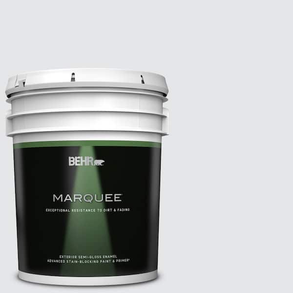 BEHR MARQUEE 5 gal. #620E-1 Lily Lavender Semi-Gloss Enamel Exterior Paint & Primer