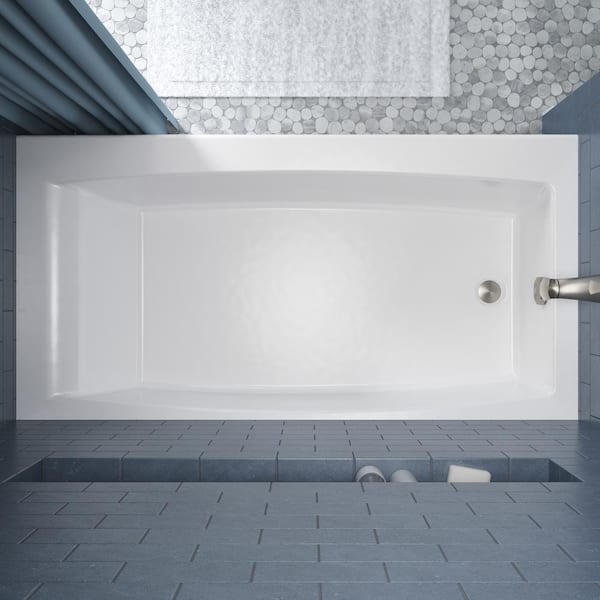 KOHLER Elmbrook 60 in. x 32 in. Soaking Bathtub with Left-Hand Drain in White KOHLER Elmbrook 60 in. x 32 in. Soaking Bathtub with Left-Hand Drain in White
