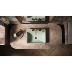 Essential 30 in. W x 45 in. H Rectangular Framed Wall Mount Bathroom Vanity Mirror in Moderne Brushed Gold