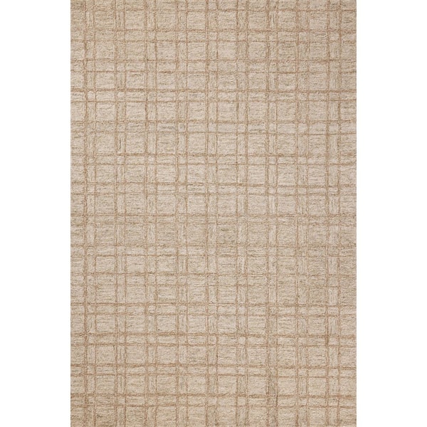 Chris Love Julia Polly Khaki / Sand 2 ft. x 5 ft. Contemporary Accent Rug