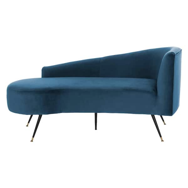 Evangeline Navy/Black Chaise Lounge
