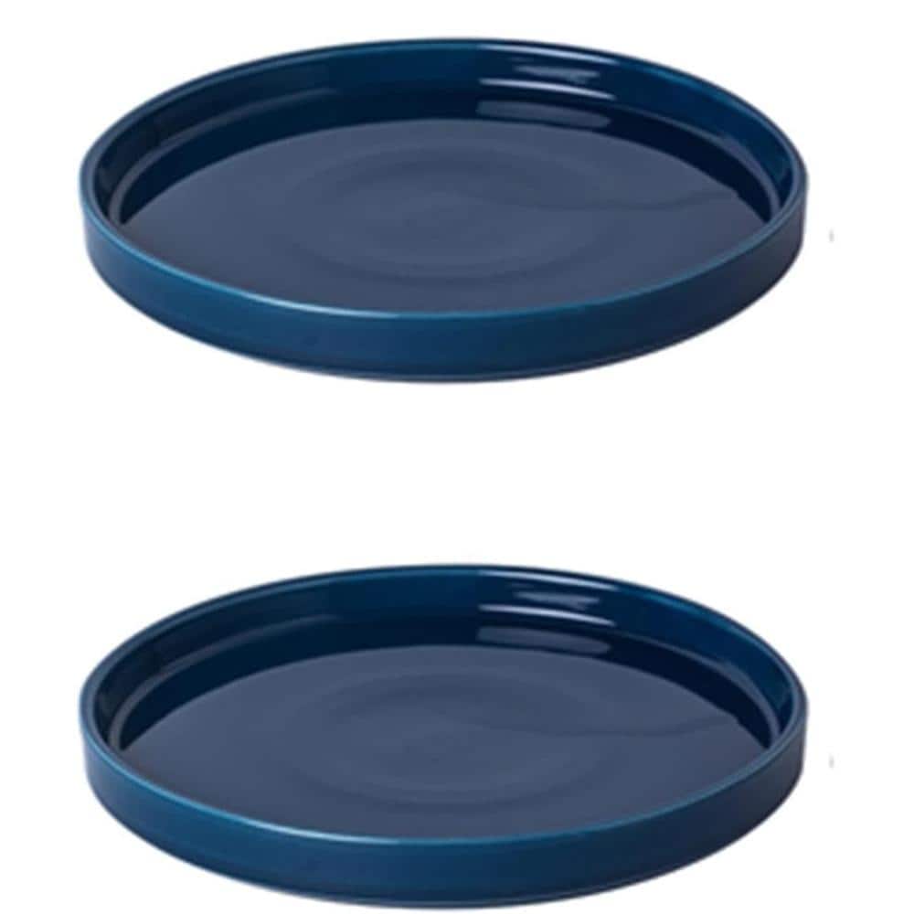 "2 Pack 5"" Blue Ceramic Plant Saucer - Indoor/Outdoor Drainage Tray" price history on PriceWatchPro
