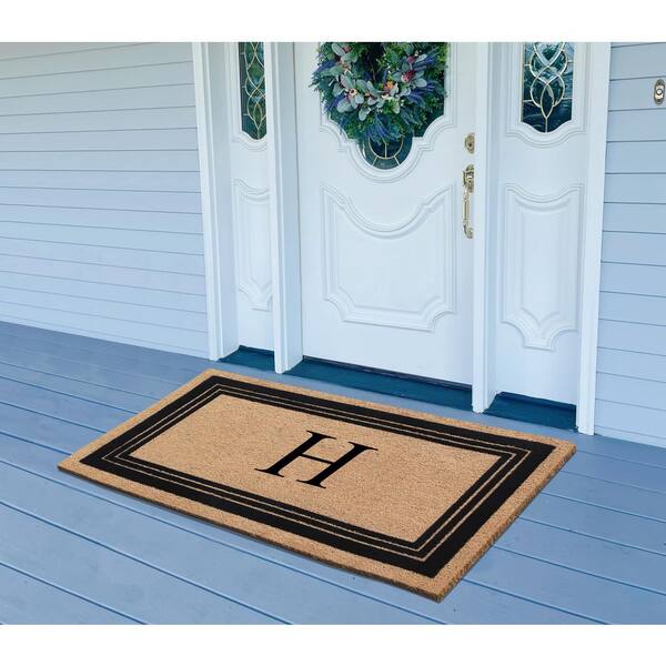 Premium Embossed Non-Slip Natural Coco Coir Door Mat for Indoor Outdoor  Front Door, Outside Porch Entrance, Home Entryway Farmhouse Decor