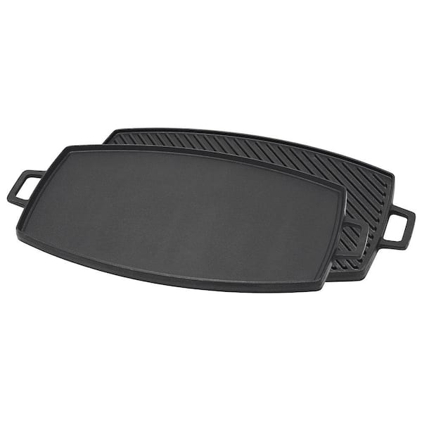 14.5 in. Pre-seasoned Cast Iron Double Reversible Griddle