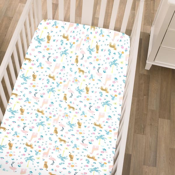 Luxury carter crib Carter S Pink White Tropical Super Soft Polyester Fitted Crib Sheet 6714003p The Home Depot