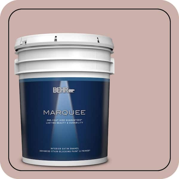 BEHR MARQUEE 5 gal. Home Decorators Collection #HDC-CT-07A Vintage Tea Rose One-Coat Hide Satin Enamel Interior Paint & Primer
