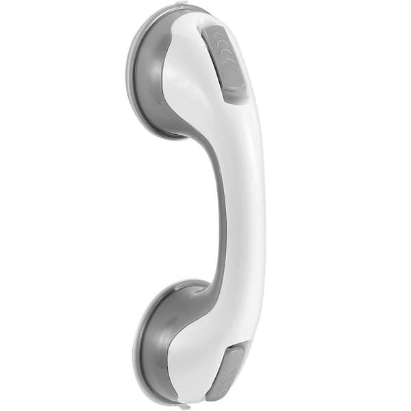 12 in. Grab Bar for Bathtubs and Showers Bathroom, Safety Hand Rail with Strong Hold Suction Cup for Senior in Gray