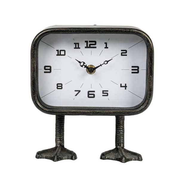 Mercana Ralph I Black Metal Square Table Clock