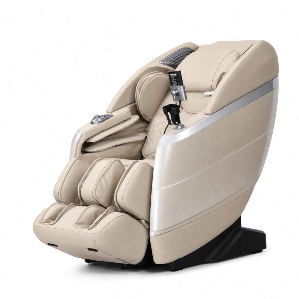 Full Body Massage Chair Zero Gravity Recliner, 53 Inch SL-Track, 11 Massage Techniques, 36 Air Compression Bags, Beige price history on PriceWatchPro