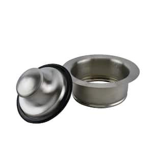4 in. Stainless Steel Garbage Disposal Flange and Stopper in Brushed Nickel