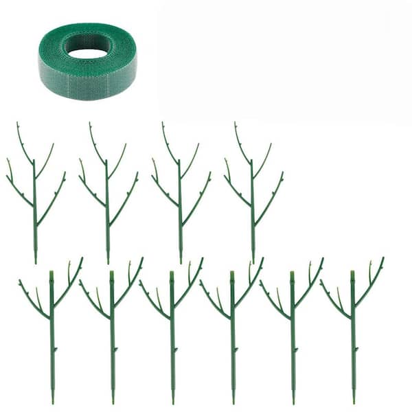 10 Pack 16.54 in. Plastic Stackable Durable Monstera Plant Support Garden Stakes for Climing Plants Stem Support