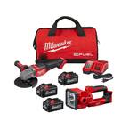 M18 FUEL 18V Lithium-Ion Brushless Cordless 4-1/2 in./6 in. Grinder Kit with LED Search Light & (3) 6.0Ah Batteries