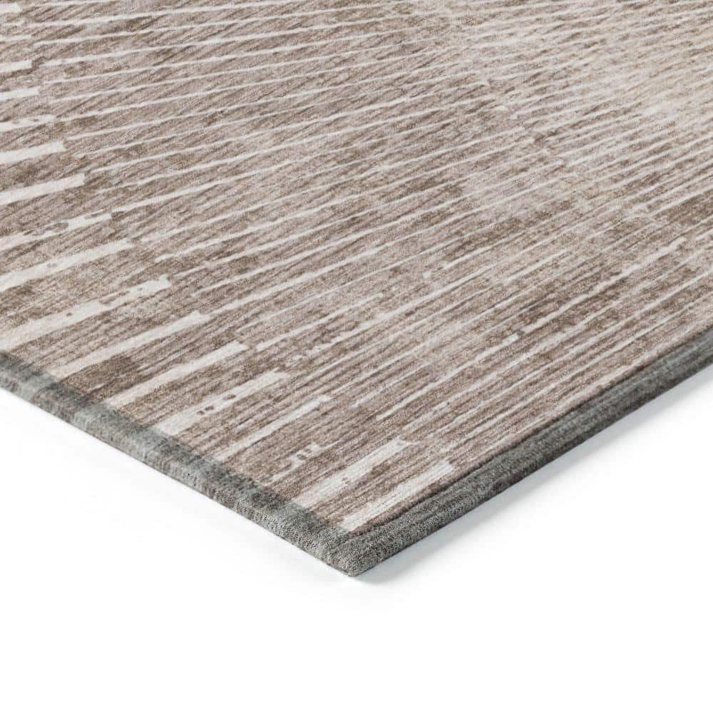 Taupe Synthetic Flat Woven 10' x 14' Rectangular Rug