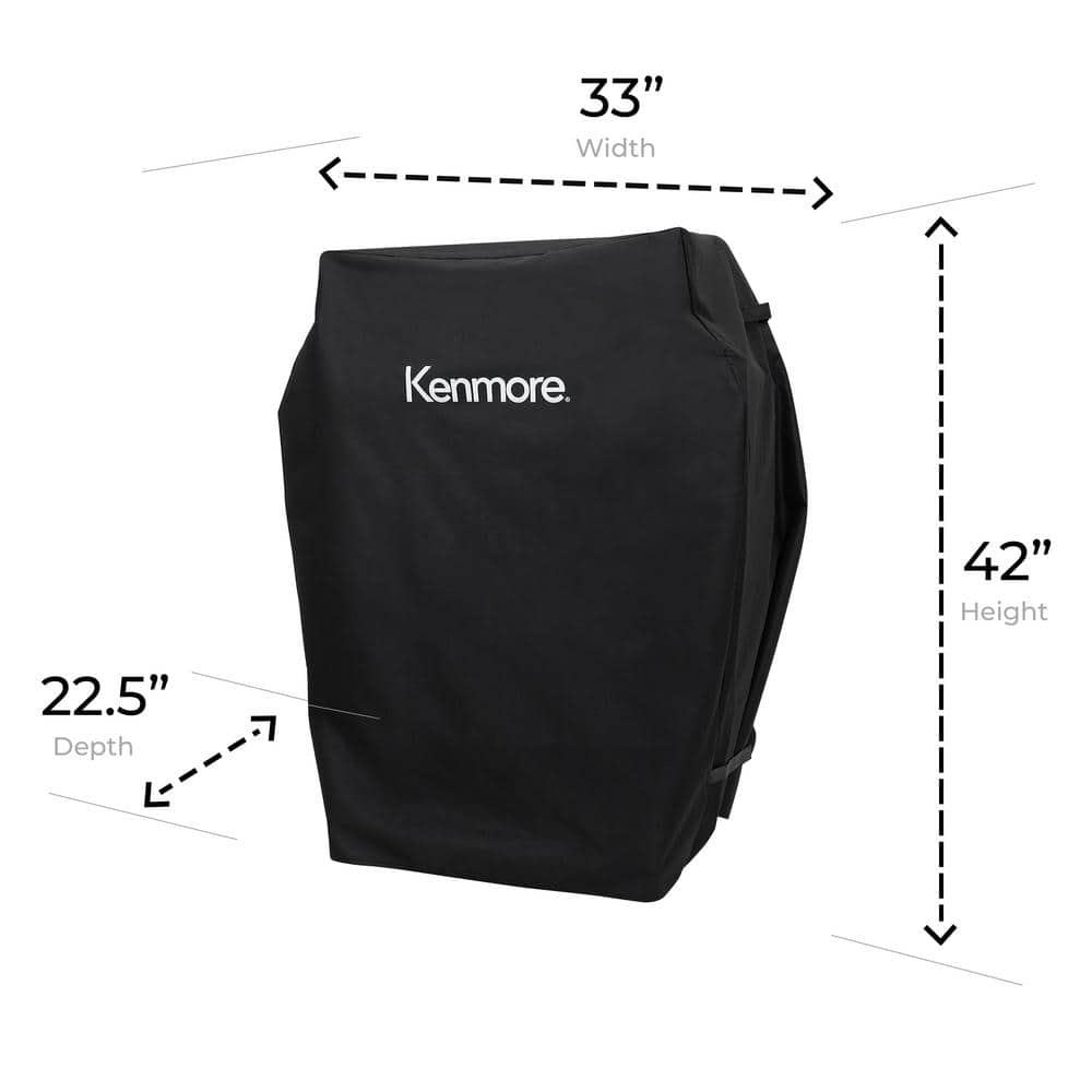 Kenmore Black 33-Inch Waterproof Vinyl Gas Grill Cover