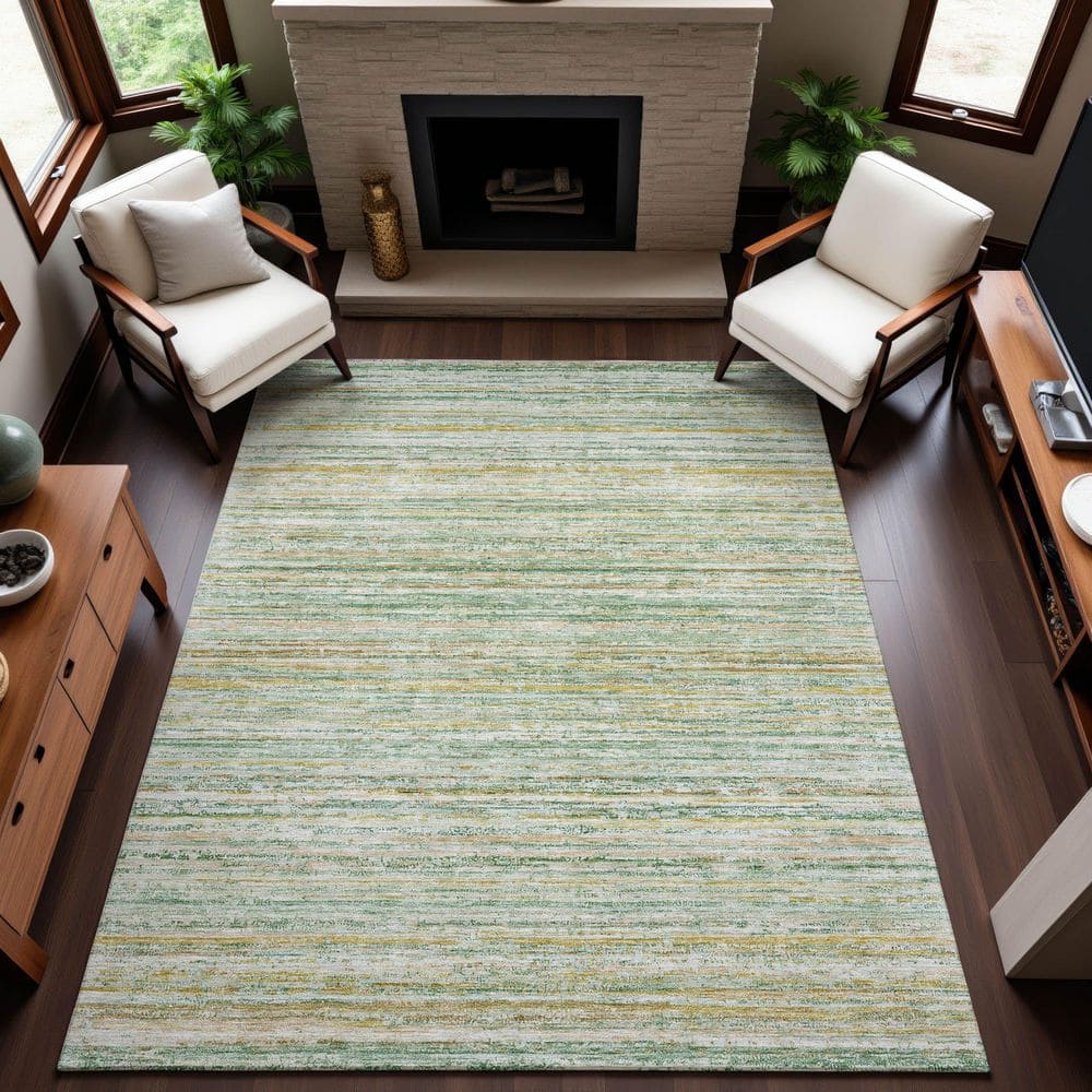Mayfield Premium Machine Washable Abstract AMF1239 Mint 3 ft. x 5 ft. Area Rug price history on PriceWatchPro