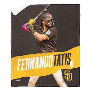 MLB Padres 23 Fernando Tatis Jr. Silk Touch Sherpa Multicolor Throw