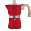 ZulayKitchen3CupClassicItalianStyleEspressoCoffeeMakerMokaPot-RedwithWoodenHandleZ-MK-PT-3CP-RD-WD-HNDL-TheHomeDepot