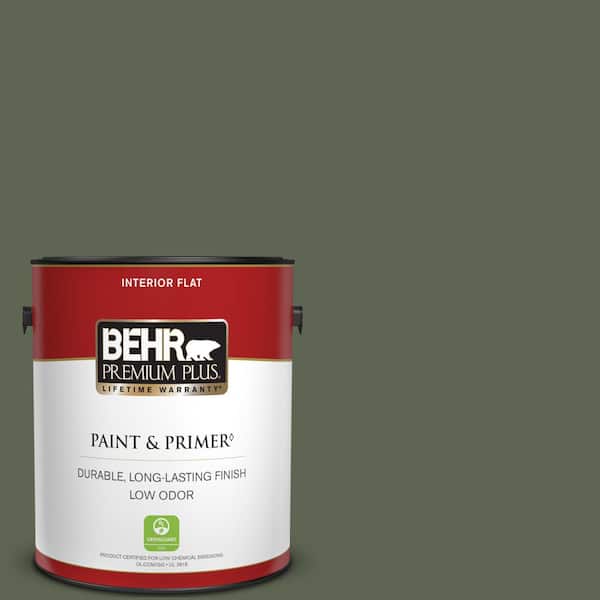 BEHR PREMIUM PLUS 1 gal. #N390-7 Cypress Vine Flat Low Odor Interior Paint & Primer