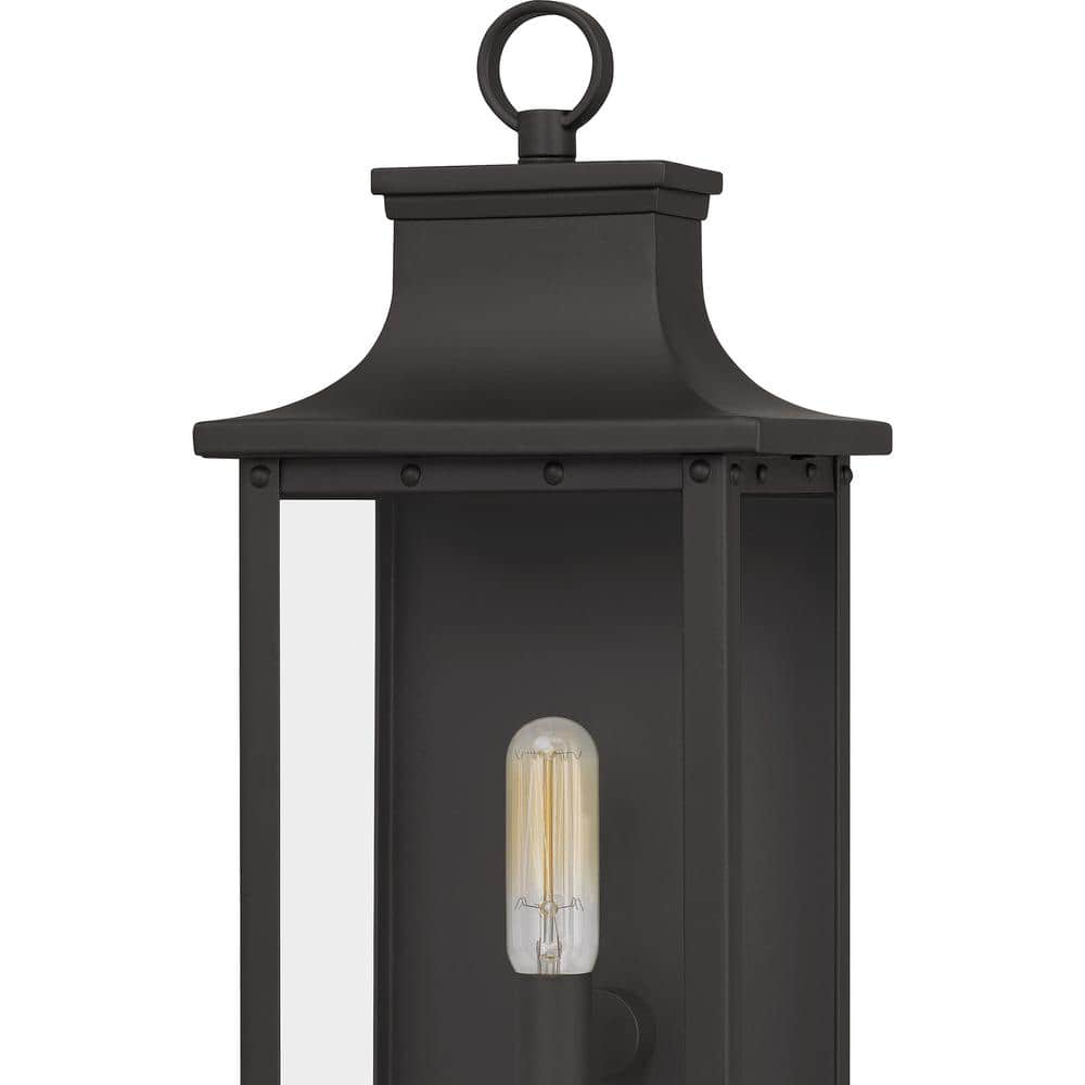 Abernathy 15.5" Bronze Outdoor Wall Lantern with Clear Glass