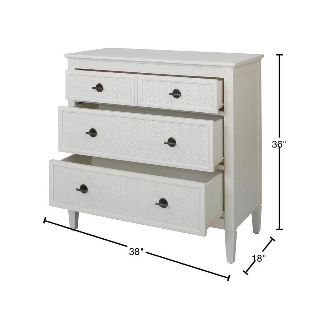 Marsden Patina Wood Finish 3-Drawer Cane Chest of Drawers (38 in W. X 36 in H.) - thumbnail 10
