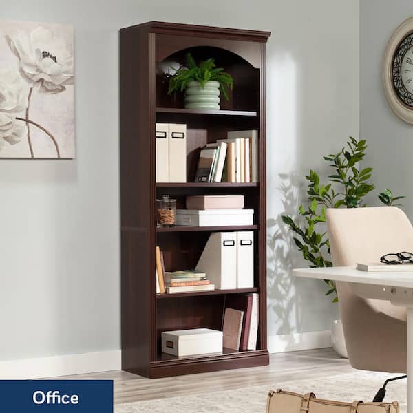 Miscellaneous Storage 71.41 in. Tall Select Cherry Finish Particle Board 4-Shelf Bookcase