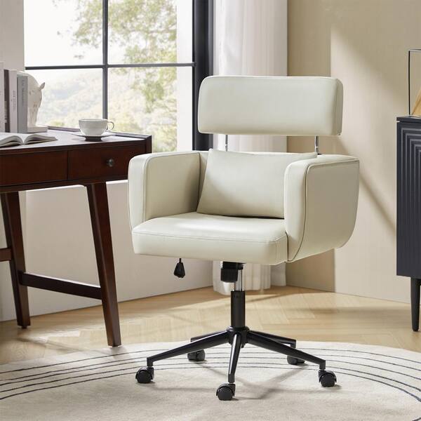 JAYDEN CREATION Roxanne Ivory 25.5 in. Mid-Century Modern