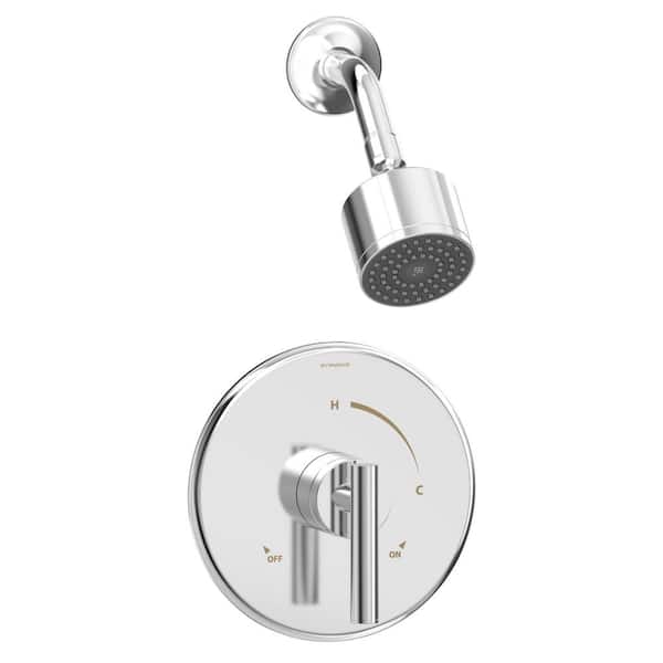 Symmons Dia Single Handle 1-Spray Shower Trim with Solid Brass Escutcheon in Polished Chrome - 1.5 GPM (Valve not Included)