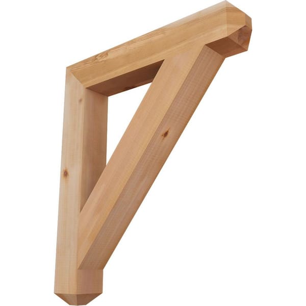 Ekena Millwork 3.5 in. x 30 in. x 26 in. Western Red Cedar Traditional Craftsman Smooth Bracket