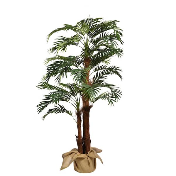 VINTAGE HOME 66 in.H Palm Tree Artificial Faux Decor with Burlap Kit