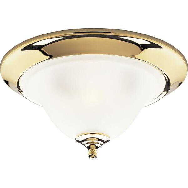 Progress Lighting Trinity Collection 3-Light Polished Brass Flush Mount-DISCONTINUED