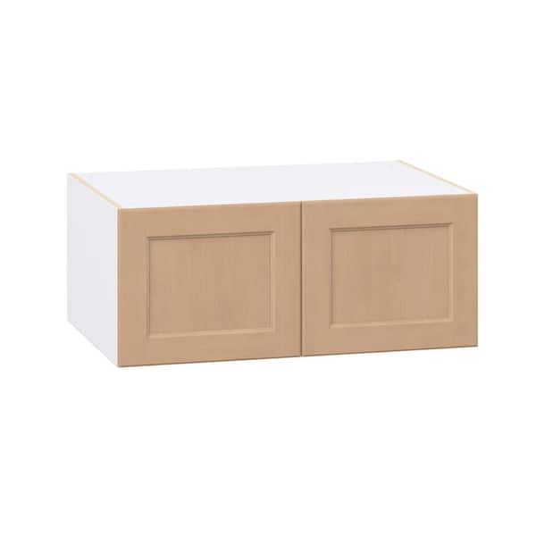 J COLLECTION Lakewood 36 in. W x 24.5 in. D x 15 in. H Assembled Shaker Wall Bridge Kitchen Cabinet in Sugar Cookie