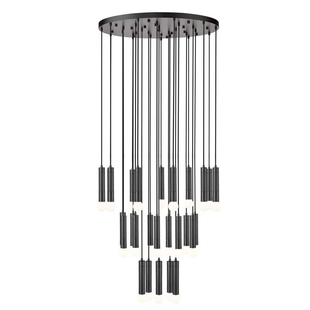 Stari 27-Light Matte Black Chandelier for Indoor Use with No Bulbs Included price history on PriceWatchPro