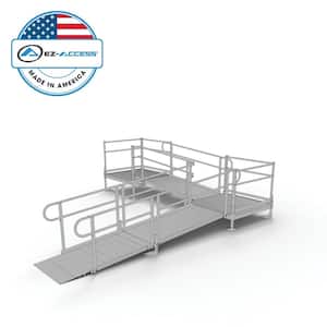EZ-ACCESS PATHWAY 12 ft. L-Shaped Aluminum Wheelchair Ramp