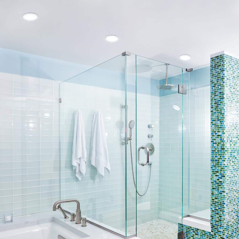 White 6-Inch Slim Canless LED Recessed Light with Selectable Color Temperature