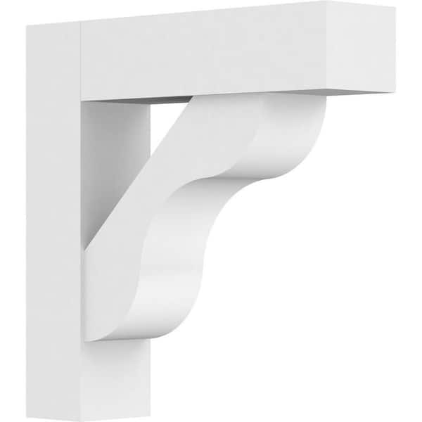Ekena Millwork Standard Carmel 5 in. W x 20 in. H x 20 in. D Signature Urethane Polyurethane Bracket With Block Ends