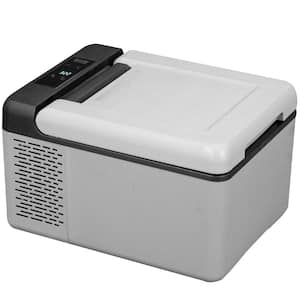 0.32 cu. ft. Outdoor Refrigerator Portable Mini Freezer -4°~68° Car Compressor Fridge Cooler with APP Control in Gray